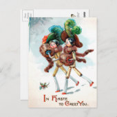 ヴィンテージビクトリアン人形レディースポストカード ポストカード (正面/裏面)