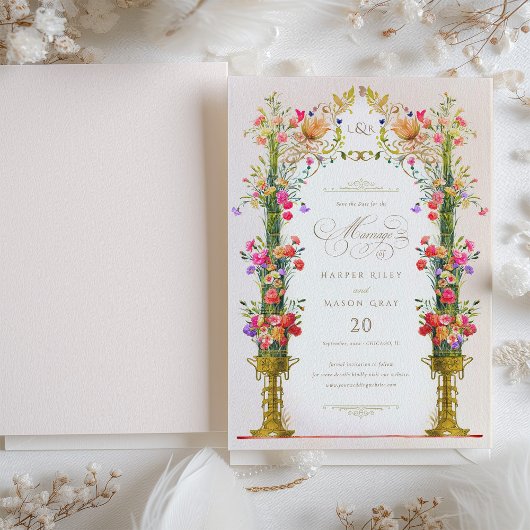 ヴィンテージビクトリアン保存の日付 招待状