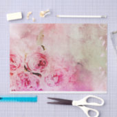 ヴィンテージビクトリアン動揺してピンクローズ 薄葉紙 (クラフト)