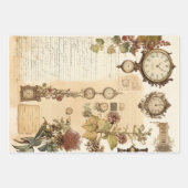 ヴィンテージビクトリアン型 ラッピングペーパーシート (正面3)