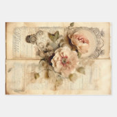 ヴィンテージビクトリアン型 ラッピングペーパーシート (正面)