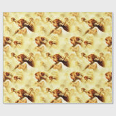 ヴィンテージビクトリアン天使パターン ラッピングペーパー (フラット)