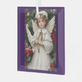 ヴィンテージビクトリアン天使 ガラスオーナメント (正面左)