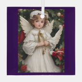 ヴィンテージビクトリアン天使 ガラスオーナメント (裏面)