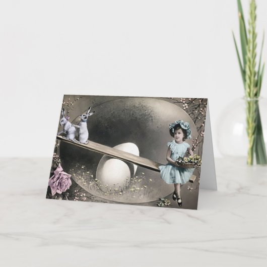 ヴィンテージビクトリアン奇数イースターカード シーズンカード (正面)