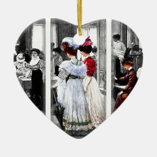 ヴィンテージビクトリアン女子 セラミックオーナメント (正面)