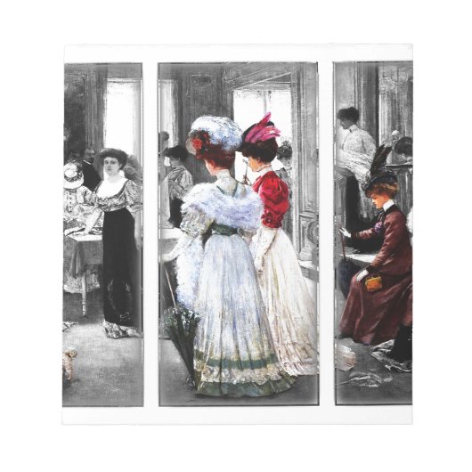 ヴィンテージビクトリアン女子 ノートパッド (正面)