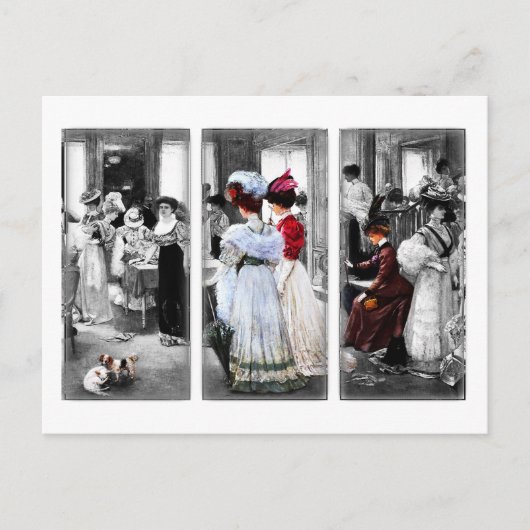 ヴィンテージビクトリアン女子 ポストカード (正面)