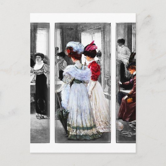 ヴィンテージビクトリアン女子 ポストカード (正面)