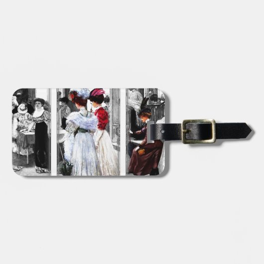 ヴィンテージビクトリアン女子 ラゲッジタグ (正面横)