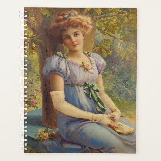 ヴィンテージビクトリアン女性ポートレートアートプランナー プランナー手帳 (正面)