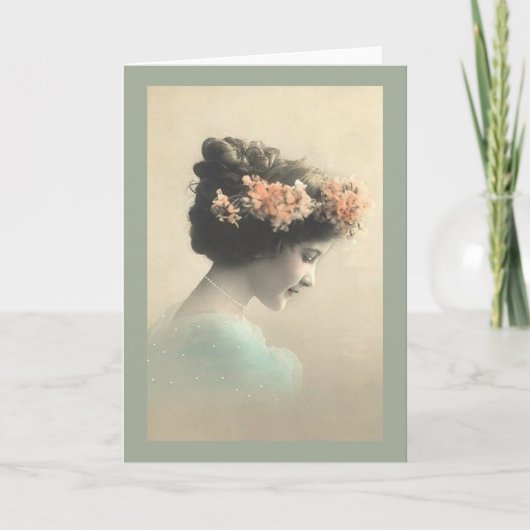 ヴィンテージビクトリアン女性 シーズンカード (正面)