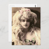 ヴィンテージビクトリアン女 ポストカード (正面/裏面)