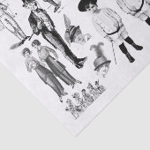 ヴィンテージビクトリアン姿の分離コラージュ 薄葉紙 (詳細)