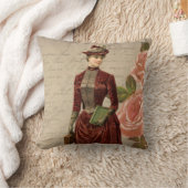 ヴィンテージビクトリアン婦人用化粧枕 クッション (ブランケット)