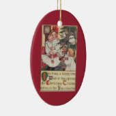 ヴィンテージビクトリアン子クリスマスツリーオーナメント セラミックオーナメント (右)