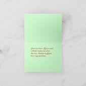 ヴィンテージビクトリアン小さな女の子の小妖精や小人 シーズンカード (内部)