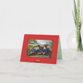 ヴィンテージビクトリアン小さな女の子の小妖精や小人 シーズンカード (裏面)