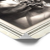 ヴィンテージビクトリアン小さな女の子持ち込みB/W ポスター (角)