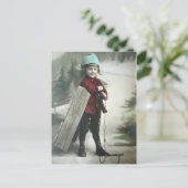 ヴィンテージビクトリアン少年 ポストカード (スタンド正面)