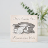 ヴィンテージビクトリアン引っ越し祝いパーティー/オープンハウスパーティー 招待状 (スタンド正面)