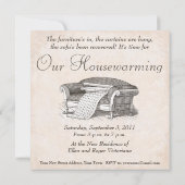 ヴィンテージビクトリアン引っ越し祝いパーティー/オープンハウスパーティー 招待状 (裏面)