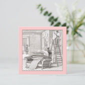 ヴィンテージビクトリアン引っ越し祝いパーティー/オープンハウス 招待状 (スタンド正面)