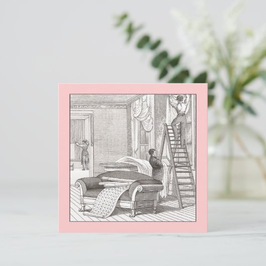 ヴィンテージビクトリアン引っ越し祝いパーティー/オープンハウス 招待状 (スタンド正面)