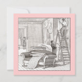 ヴィンテージビクトリアン引っ越し祝いパーティー/オープンハウス 招待状 (正面)