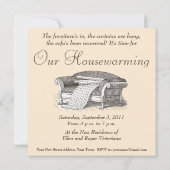 ヴィンテージビクトリアン引っ越し祝いパーティー/オープンハウス 招待状 (裏面)