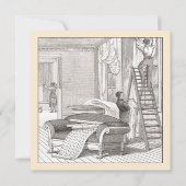 ヴィンテージビクトリアン引っ越し祝いパーティー/オープンハウス 招待状 (正面)