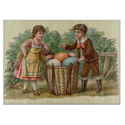 ヴィンテージビクトリアン復活祭 カッティングボード (正面)