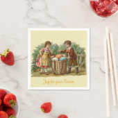 ヴィンテージビクトリアン復活祭 スタンダードカクテルナプキン (インサイチュ)