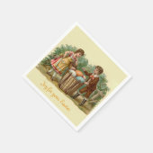 ヴィンテージビクトリアン復活祭 スタンダードカクテルナプキン (角)
