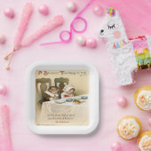 ヴィンテージビクトリアン感謝祭パーソナライズされた ペーパープレート (パーティー)