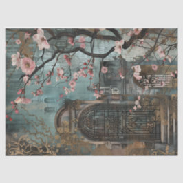 ヴィンテージビクトリアン戸口さくらんぼブロッサムデカップージ 薄葉紙