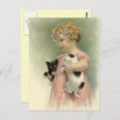 ヴィンテージビクトリアン捨てペット採用レスキュー葉書 ポストカード (正面/裏面)