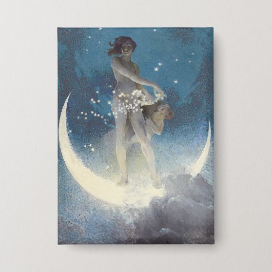 ヴィンテージビクトリアン星散乱天使 缶バッジ (正面)