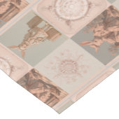 ヴィンテージビクトリアン春、キルトスタイル、 ショートテーブルランナー (コーナー)