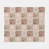 ヴィンテージビクトリアン春、キルトスタイル、 フリースブランケット (正面(横))