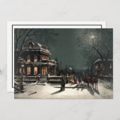 ヴィンテージビクトリアン時代のクリスマスイブ シーズンカード (正面/裏面)