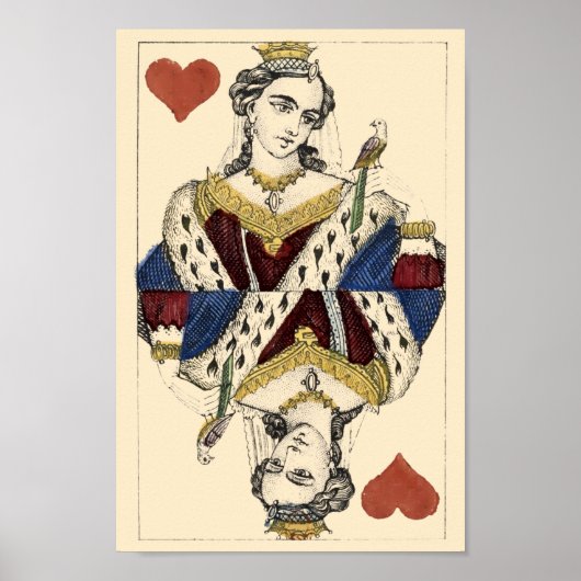 ヴィンテージビクトリアン時代のハート ポスター (正面)