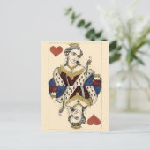 ヴィンテージビクトリアン時代のハート ポストカード (スタンド正面)