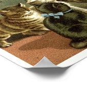 ヴィンテージビクトリアン時代の子猫広告ポスター ポスター (角)