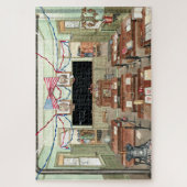 ヴィンテージビクトリアン時代の農村の校舎ポスター ジグソーパズル (縦)