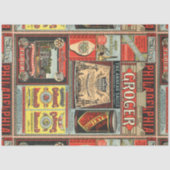 ヴィンテージビクトリアン時代の食料品広告の切り離し 薄葉紙 (正面)