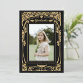 ヴィンテージビクトリアン時代アールヌーボー卒業 招待状 (スタンド正面)