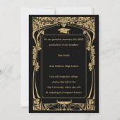 ヴィンテージビクトリアン時代アールヌーボー卒業 招待状 (裏面)