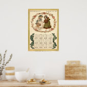 ヴィンテージビクトリアン時代ケイト・グリーンアウェイのカレンダー ポスター (キッチン)