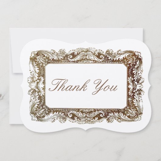 ヴィンテージビクトリアン時代サンキューカードテンプレート 招待状 (正面)